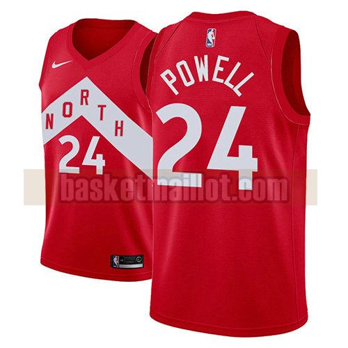 maillot nba toronto raptors earned 2018-19 homme Norman Powell 24 rouge