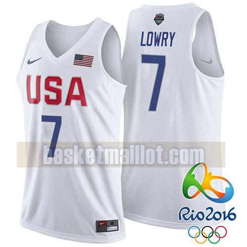 maillot nba usa 2016 homme Kyle Lowry 7 blanc