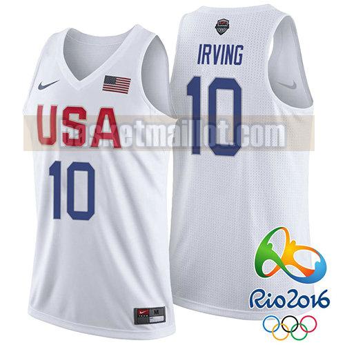 maillot nba usa 2016 homme Kyrie Irving 10 blanc