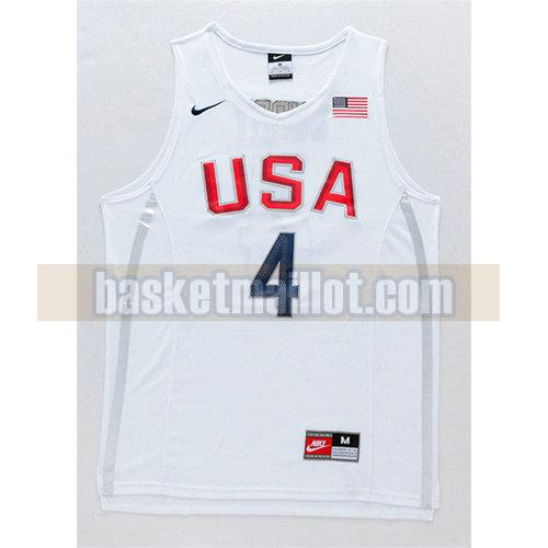 maillot nba usa 2016 homme Stephen Curry 4 blanc