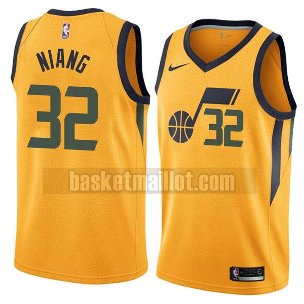 maillot nba utah jazz déclaration 2018 homme Georges Niang 32 jaune