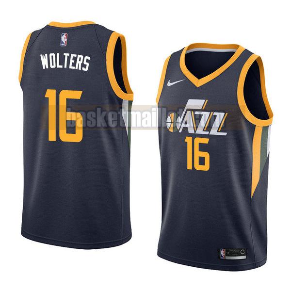 maillot nba utah jazz icône 2018 homme Nate Wolters 16 bleu