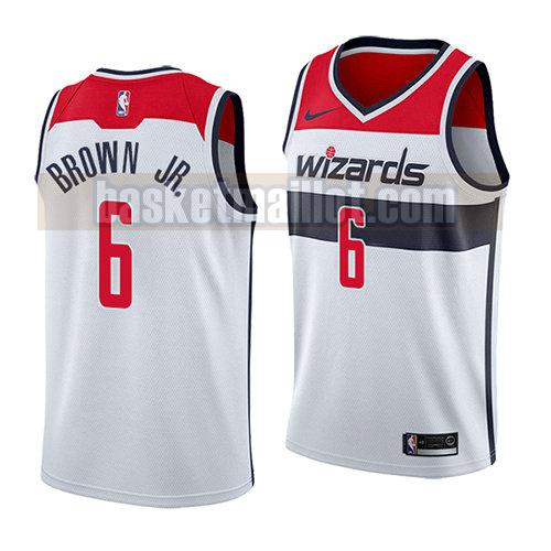 maillot nba washington wizards association 2018 homme Troy Brown 6 blanc
