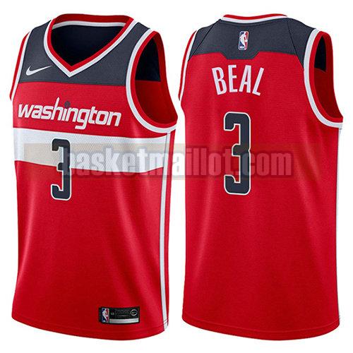 maillot nba washington wizards icône 2017-18 homme Bradley Beal 3 rouge