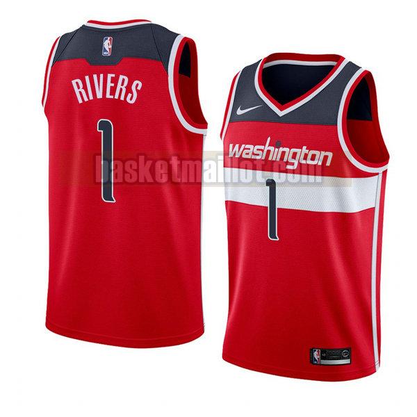 maillot nba washington wizards icône 2018 homme Austin Rivers 1 rouge