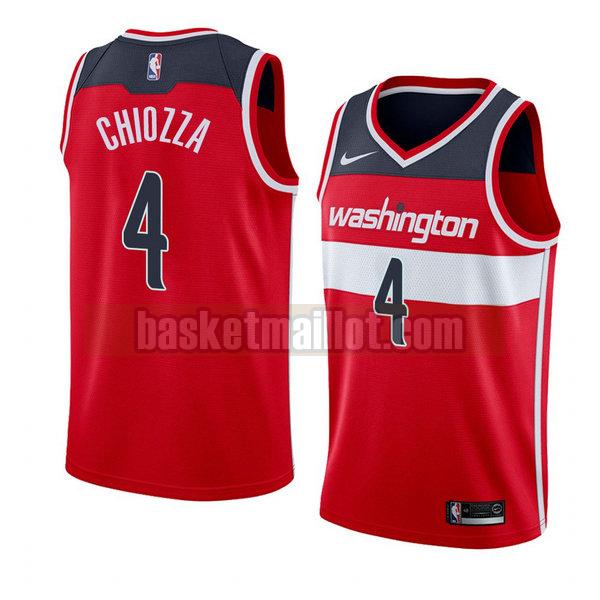 maillot nba washington wizards icône 2018 homme Chris Chiozza 4 rouge