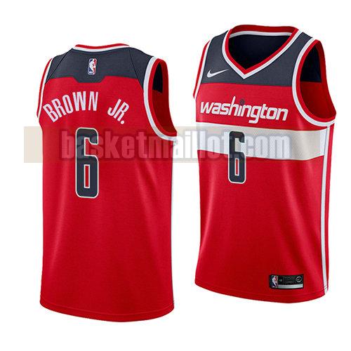 maillot nba washington wizards icône 2018 homme Troy Brown 6 rouge