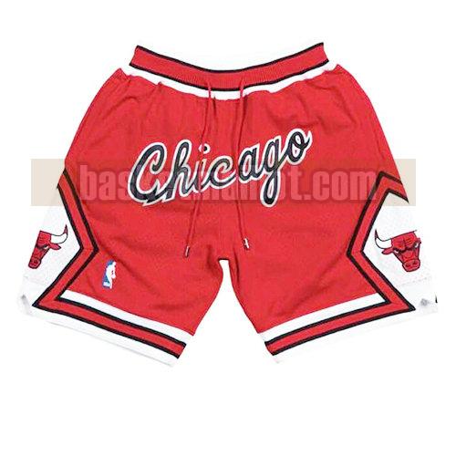 shorts nba chicago bulls classique homme rouge