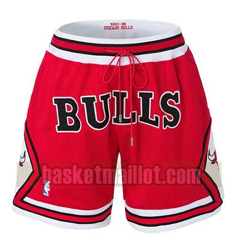 shorts nba chicago bulls just don homme rouge