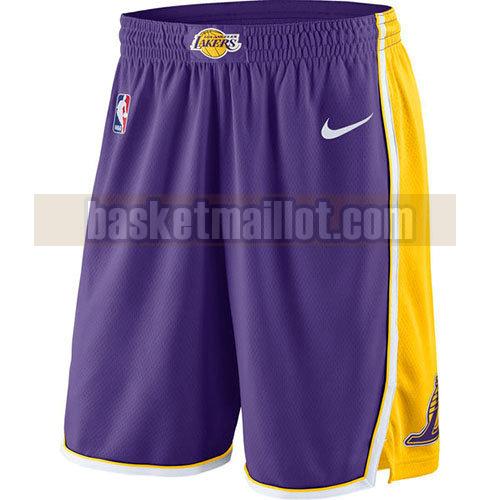 shorts nba los angeles lakers 2017-18 homme pourpre